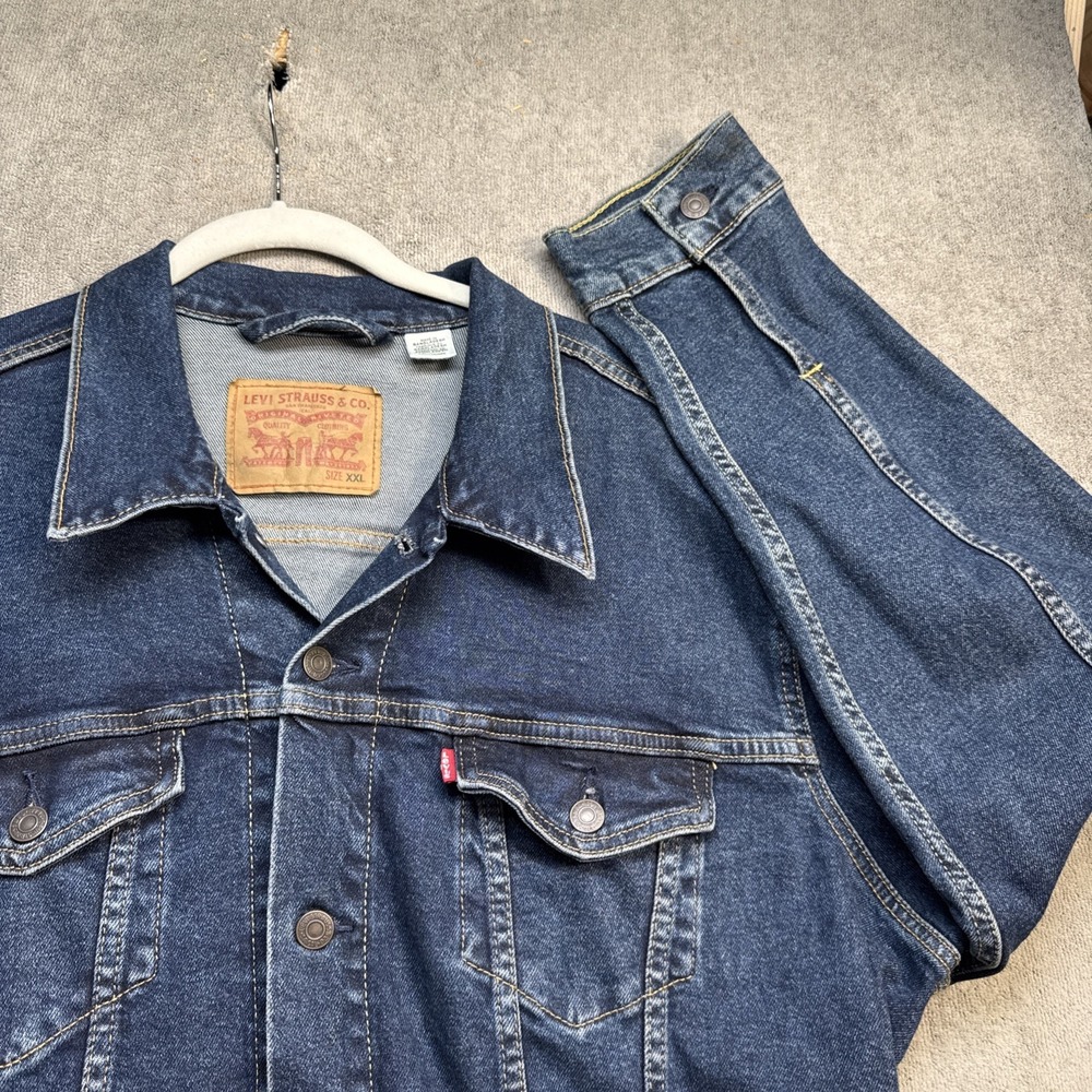 Levi's Men's Trucker Jacket XXL Denim Blue Classic Jean Coat Levi Strauss